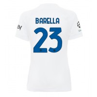 Billiga Inter Milan Nicolo Barella #23 Borta fotbollskläder Dam 2023-24 Kortärmad